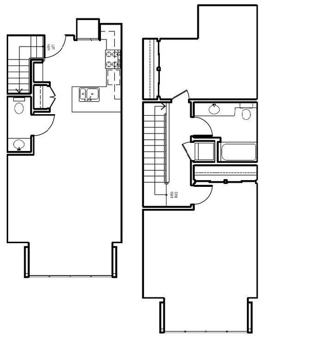 Two Bedroom Townhome 9 floor plan